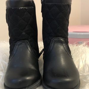 Black girls koala kids boots with bow in the back